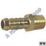 BRASS TAILPIECE 1/4 MALE X 3/8 HOSE BARB