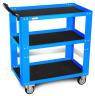 WORKSHOP SERVICE TROLLEY 3 SHELF BLUE