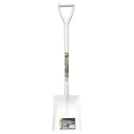 LONG D HANDLE SQUARE MOUTH SHOVEL WHITE