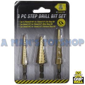 STEP DRILL SET OF 3 PIECE 4MM TO13MM