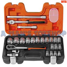 SOCKET SET 24 PIECE METRIC 1/4" 1/2" DR