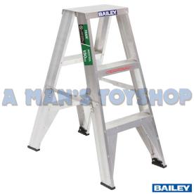 ALLOY DOUBLE SIDED STEP LADDER .9M HIGH