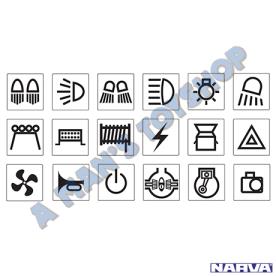 4WD STICKER SYMBOLS SET 50 PIECES LED