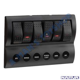 SWITCH PANEL-6WAY, LED,FUSE PROTECT