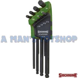 LONG HEX AF SAE  BALL ALLEN KEYS 8 PIECE