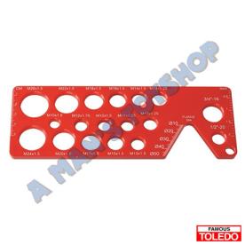 BOLT PITCH GAUGE METRIC 18 SIZES 10-26MM