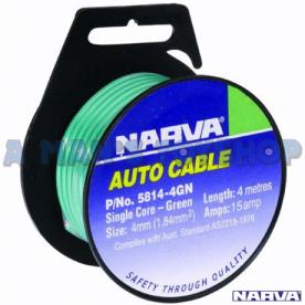 CABLE ROLL 4MM SINGLE 4M GREEN