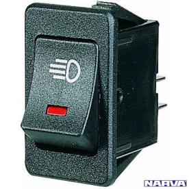 ROCKER SWITCH OFF/ON RED LED D/L SYMBOL