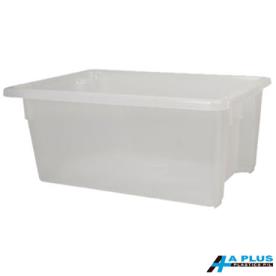 STACKING CRATE 52 LITRE CLEAR 645MM