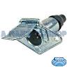 TRAILER PLUG BASE 6 PIN METAL ROUND