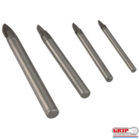DRILL SET 4 PCE 1/4-1/2" GLASS TILE