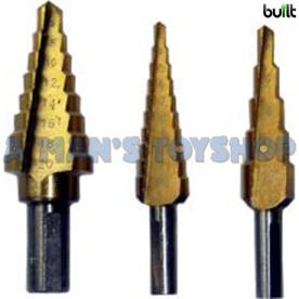 STEP DRILLTREE SET 3 PIECE TITANIUM 1/4