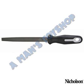 FILE FLAT 250MM 10"SMOOTH CUT PVC HANDLE