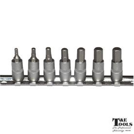 IN HEX SOCKET SET AF 1/4 DR 7 PCE