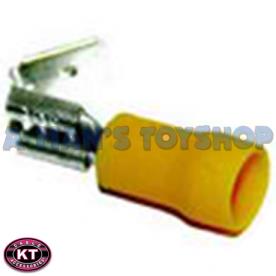 PIGGY BACK TERMINAL 6.3MM YELLOW 100PCS