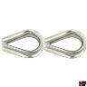 WIRE ROPE THIMBLE 6MM STAINLESS 2 PCE