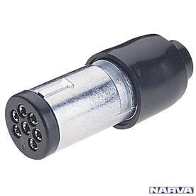 7 PIN SMALL ROUND METAL TRAILER PLUG