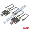 U BOLT & FISH PLATE 50MM SQUARE KIT(PAIR