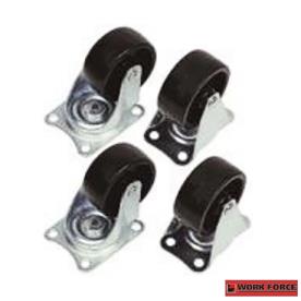 CASTOR SET 50MM 2 FIXED 2 SWIVEL 4 PIECE