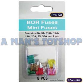FUSE PACK 8 PIECE  MINI BLADE MIXED