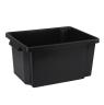 STORAGE TUB 25 LITRE BLACK WITHOUT LID