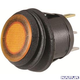 ROCKER SWITCH OFF/ON AMBER LED 20MM