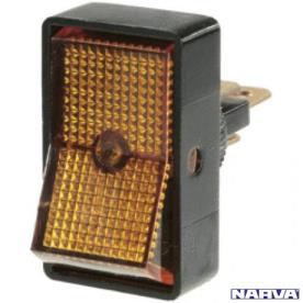 ROCKER SWITCH AMBER OFF/ON 12V12.5MM