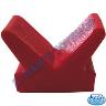 BOAT TRAILER 3" POLY V BLOCK RED