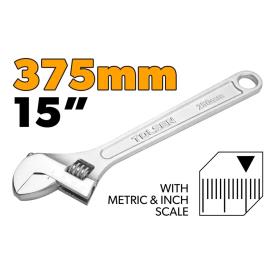 ADJUSTABLE WRENCH 375MM/15" CHROME
