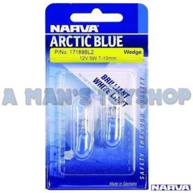 WEDGE BULB 12V 5W T-10MM ARCTIC BLUE