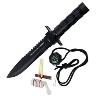 LARGE BLACK SURVIVAL KNIFE 355MM OVERALL