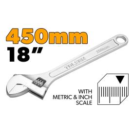 WRENCH ADJUSTABLE 450MM/18" CHROME