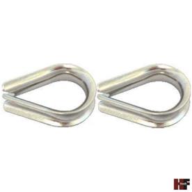 WIRE ROPE THIMBLE 3MM STAINLESS 2 PCE