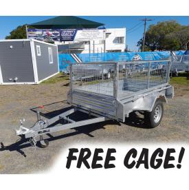 TRAILER 7X4 GAL SINGLE AXLE WITH CAGE