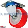 CASTOR SWIVEL 100MM PU ON PP 150KG