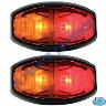 TRAILER SIDE LED LIGHT RED AMBER 2 PIECE