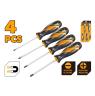 SCREWDRIVER SET 4 PIECE CrV BLACK FINISH