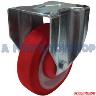 CASTOR WHEEL RIGID RED POLY TYRE 150KG