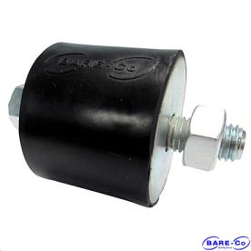 RUBBER MOUNT BLOCK 12MM THREAD X 51MM