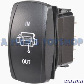WINCH IN OUT LED BLUE SWITCH 12/24 VOLT