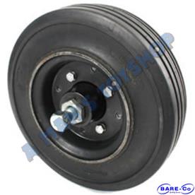 SOLID WHEEL &HUB ASSY CUSHION TYRE 400MM