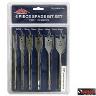 SPADE BIT SET METRIC 1/4" SHANK 6 PCE