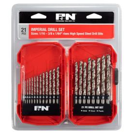 DRILL SET 21PC AF IMP1/16-3/8 JOBBER P&N