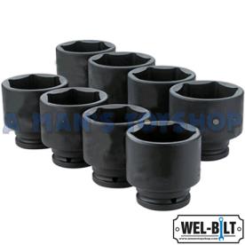 IMPACT SOCKET SET METRIC 8 PIECE 3/4DR