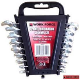 METRIC RING OPEN SPANNER SET 9 PIECE