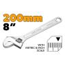 ADJUSTABLE WRENCH 200MM/8" CHROME FINISH