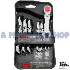 GEAR WRENCH FLEX-HEAD STUBBY METRIC 8PC