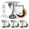 CASTOR WHEEL SET 75MM SWIVEL WITH FEET