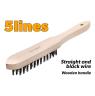 WIRE BRUSH 5 LINE STRAIGHT & BLACK WIRE