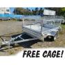 TRAILER 8X5 GAL SINGLE AXLE WITH CAGE